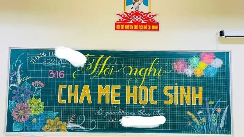 mẫu trang trí bảng họp phụ huynh 1