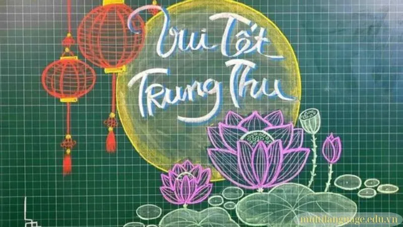 trang trí bảng trung thu 30