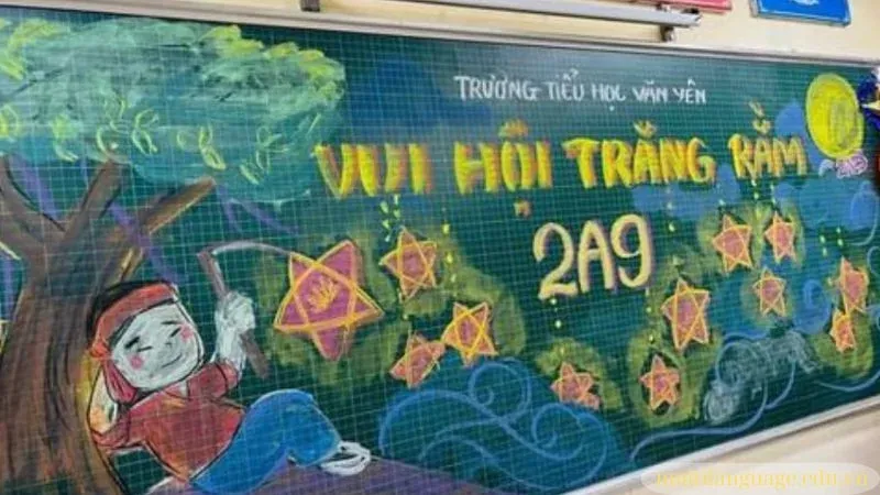 trang trí bảng trung thu 22