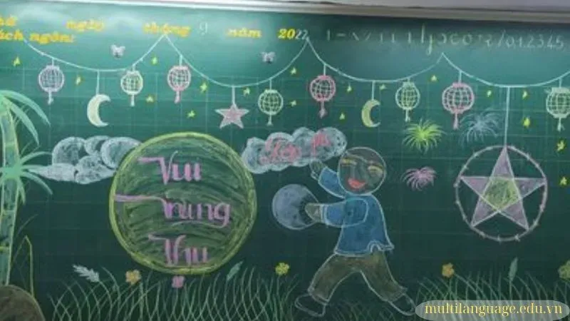 trang trí bảng trung thu 24