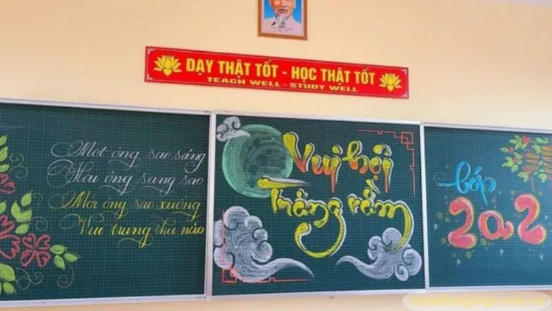 trang trí bảng trung thu 6