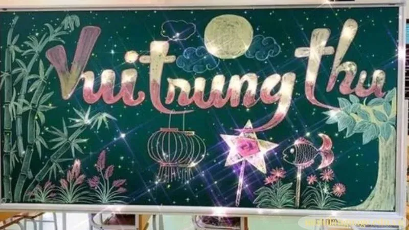 trang trí bảng trung thu 9