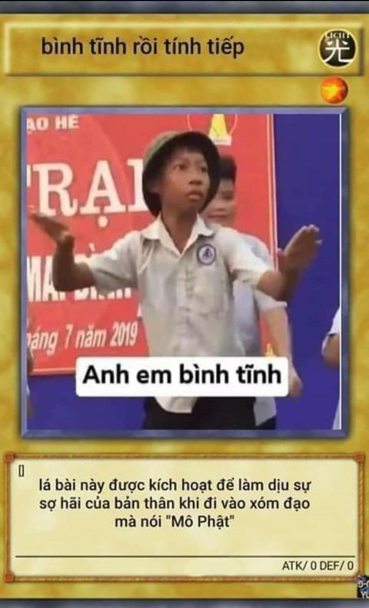 Thẻ bài yugioh meme độc lạ cho fan trò chơi thẻ bài đình đám.