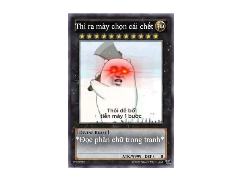 Cười lăn lộn với bài yugioh chế meme anh bê quan tài.