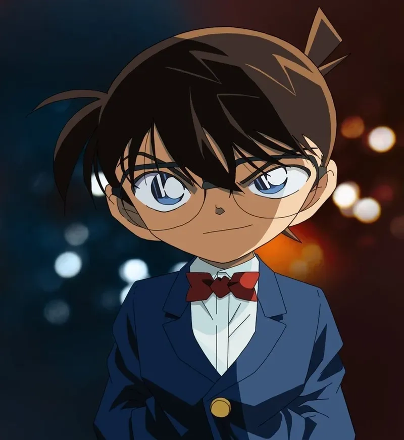 Ảnh kudo shinichi ngầu thể hiện một shinichi đầy quyến rũ và đậm chất anh hùng.