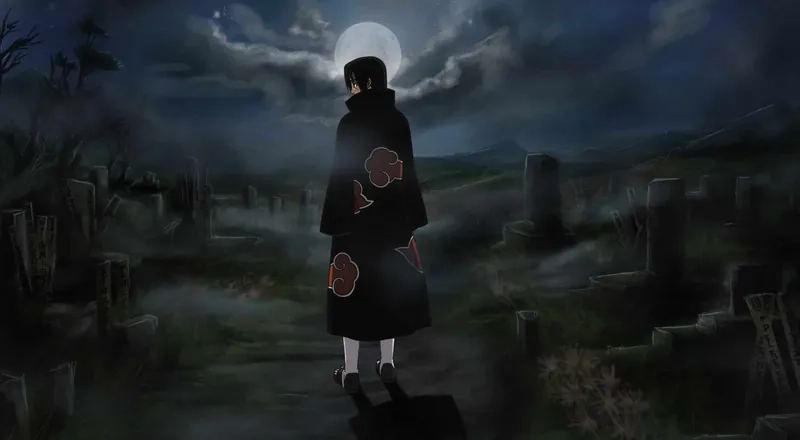 Ảnh itachi đẹp tái hiện vẻ ngoài lạnh lùng đầy quyền lực.