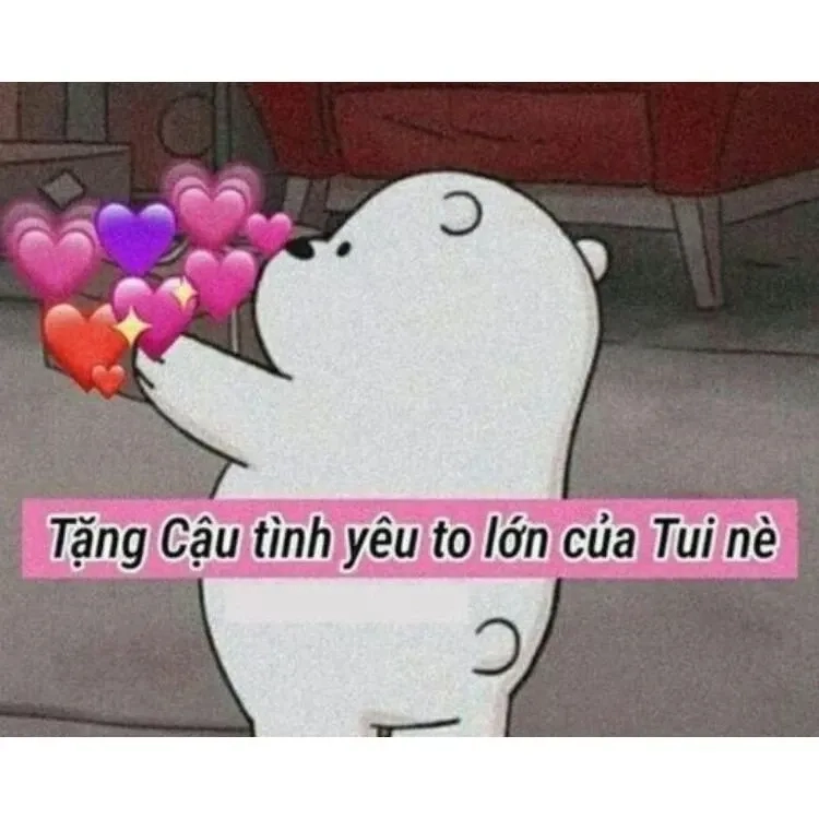 Meme chém trái tim này cực kỳ hài hước và vui nhộn.