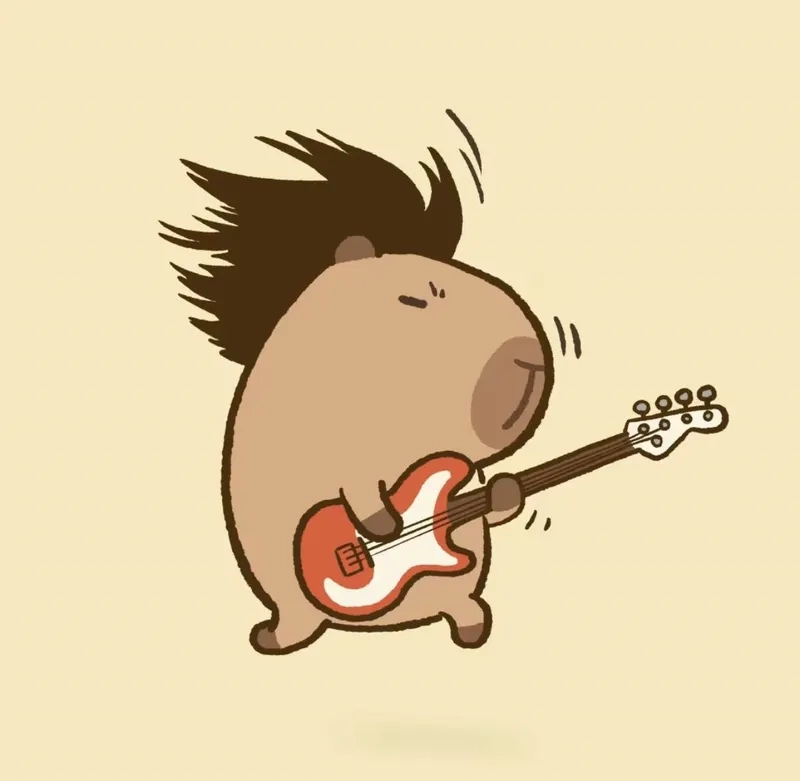 Capybara cute meme thể hiện sự dễ thương của loài chuột lang trong các tình huống hài hước.