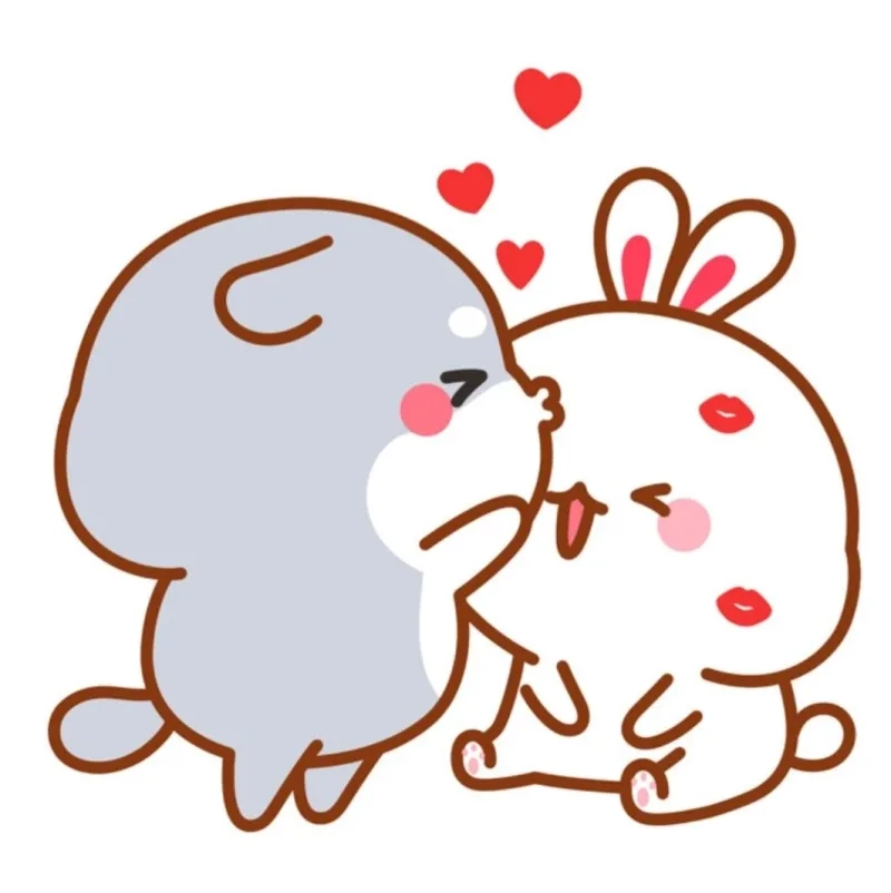 Kiss cute meme dễ thương, mang đến nụ cười.