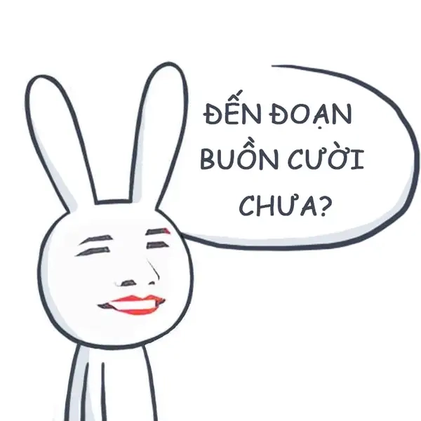 rabbit meme con thỏ hồng này siêu dễ thương và hài hước, không thể bỏ qua.