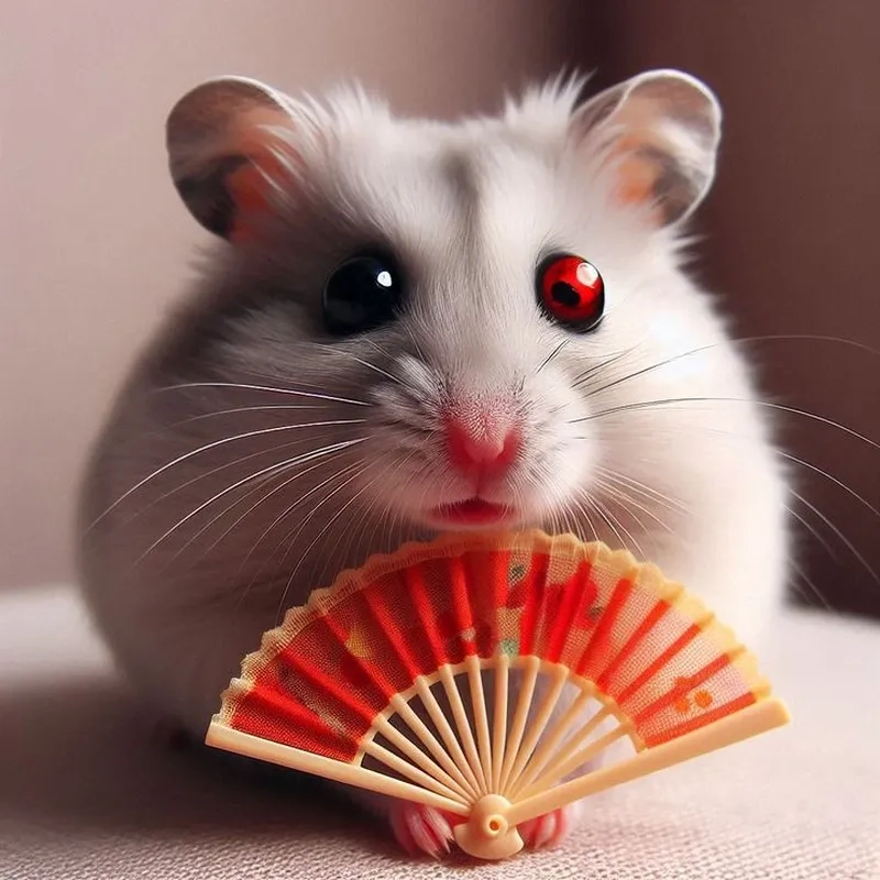 Meme chuột hamster cầm thánh giá độc lạ, tạo điểm nhấn thú vị.