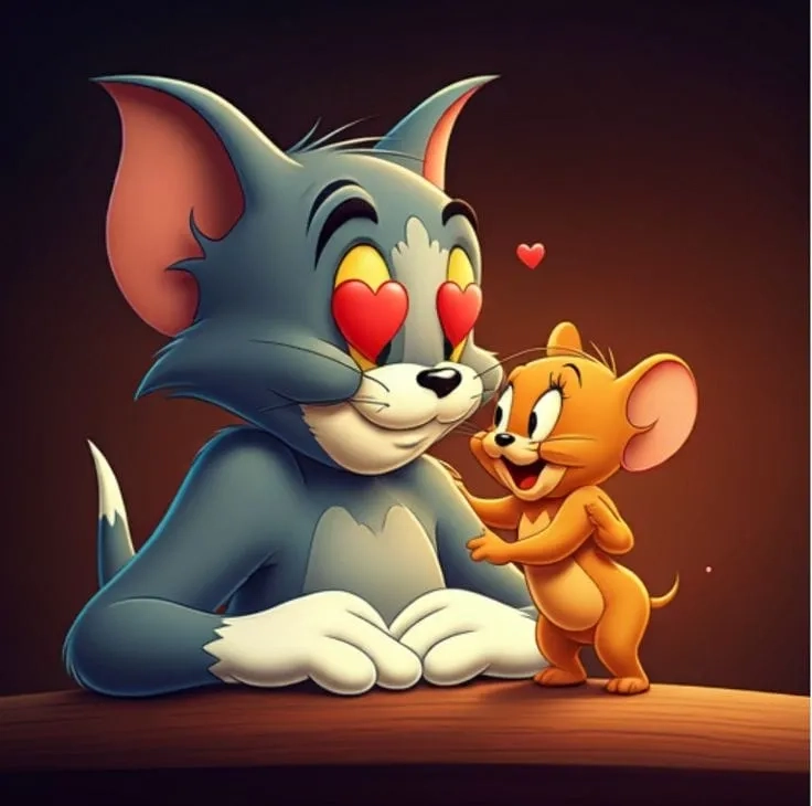 Tom and Jerry ảnh meme Tết thêm niềm vui ngày đầu năm.