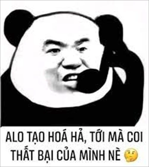 Meme chửi ngu gây cười với câu nói cực thâm và đầy ý nghĩa.