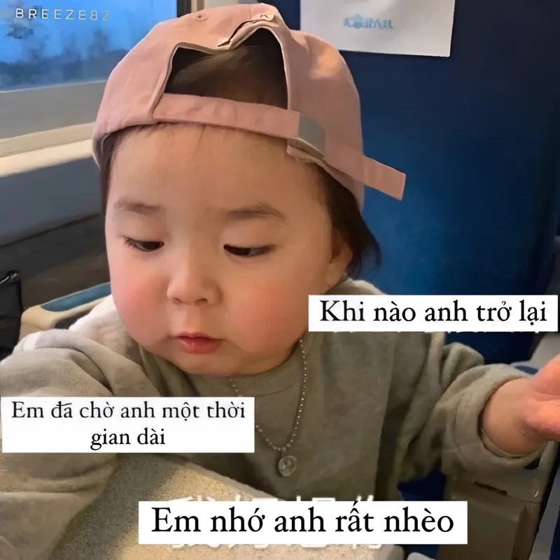 Ảnh meme nhớ ny đáng yêu, phù hợp mọi khoảnh khắc.