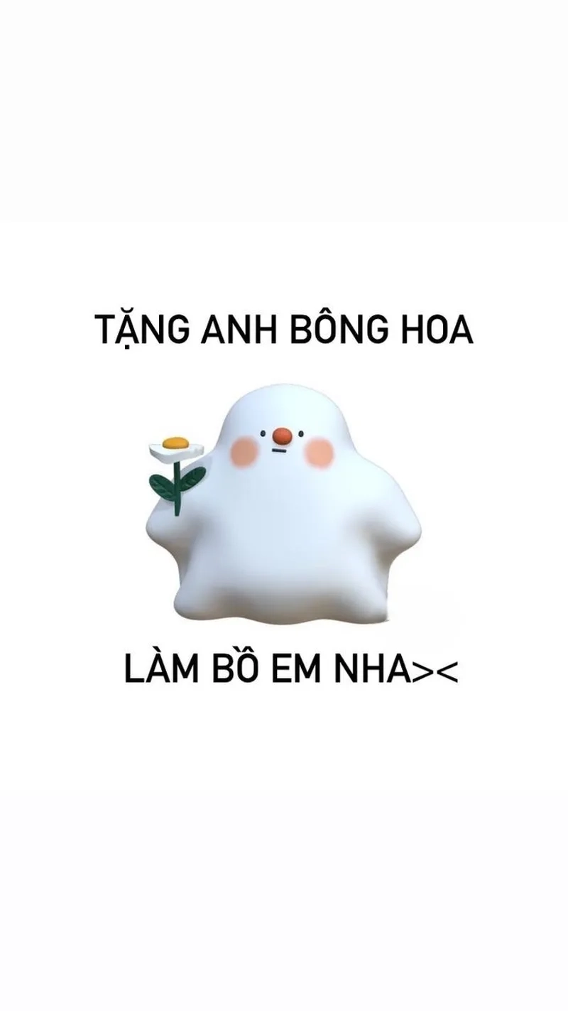 Meme mèo tặng hoa này làm bạn cảm nhận được sự dễ thương và ngọt ngào trong hành động của mèo.