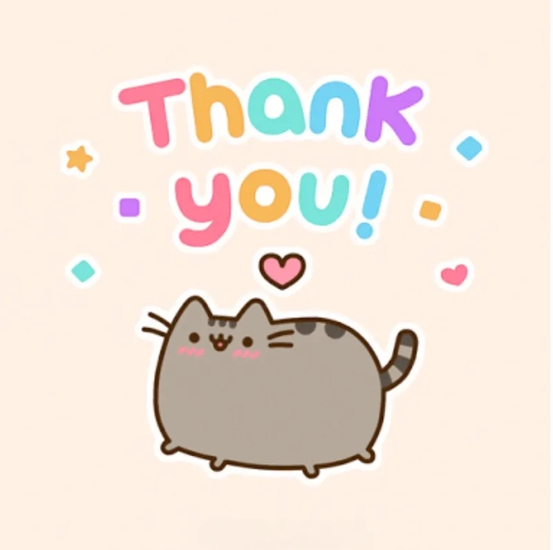 Cat thank you meme này thể hiện sự dễ thương và hài hước trong lời cảm ơn của mèo.