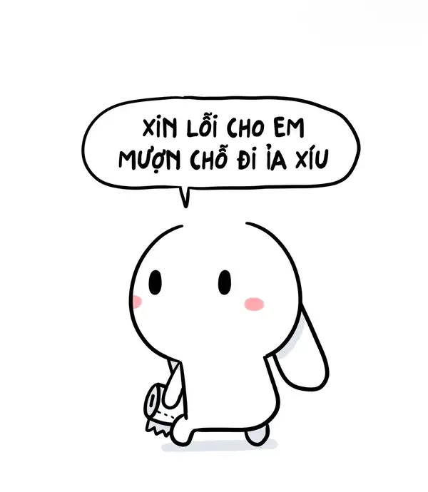 Thỏ trắng meme này mang đến sự thanh khiết và dễ thương trong từng hình ảnh.