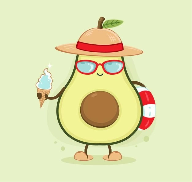 Mang đến sự tươi sáng với hình quả bơ cute