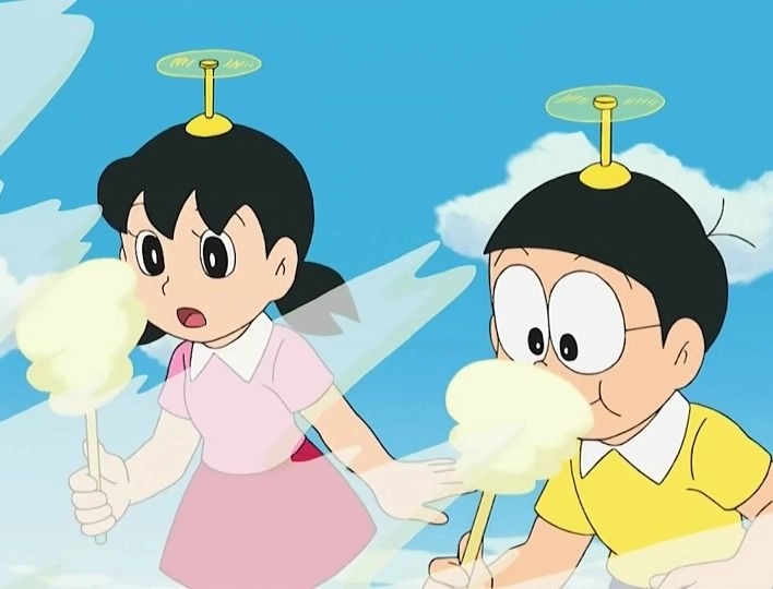 Cảm xúc lắng đọng trong ảnh nobita và xuka buồn