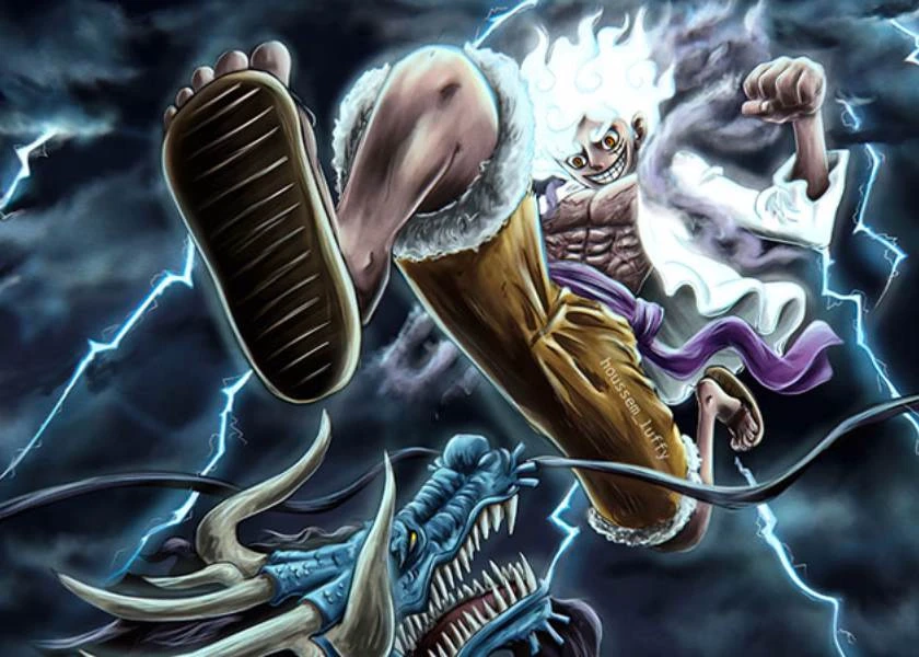 Tái hiện luffy gear 5 anime đậm chất hành động