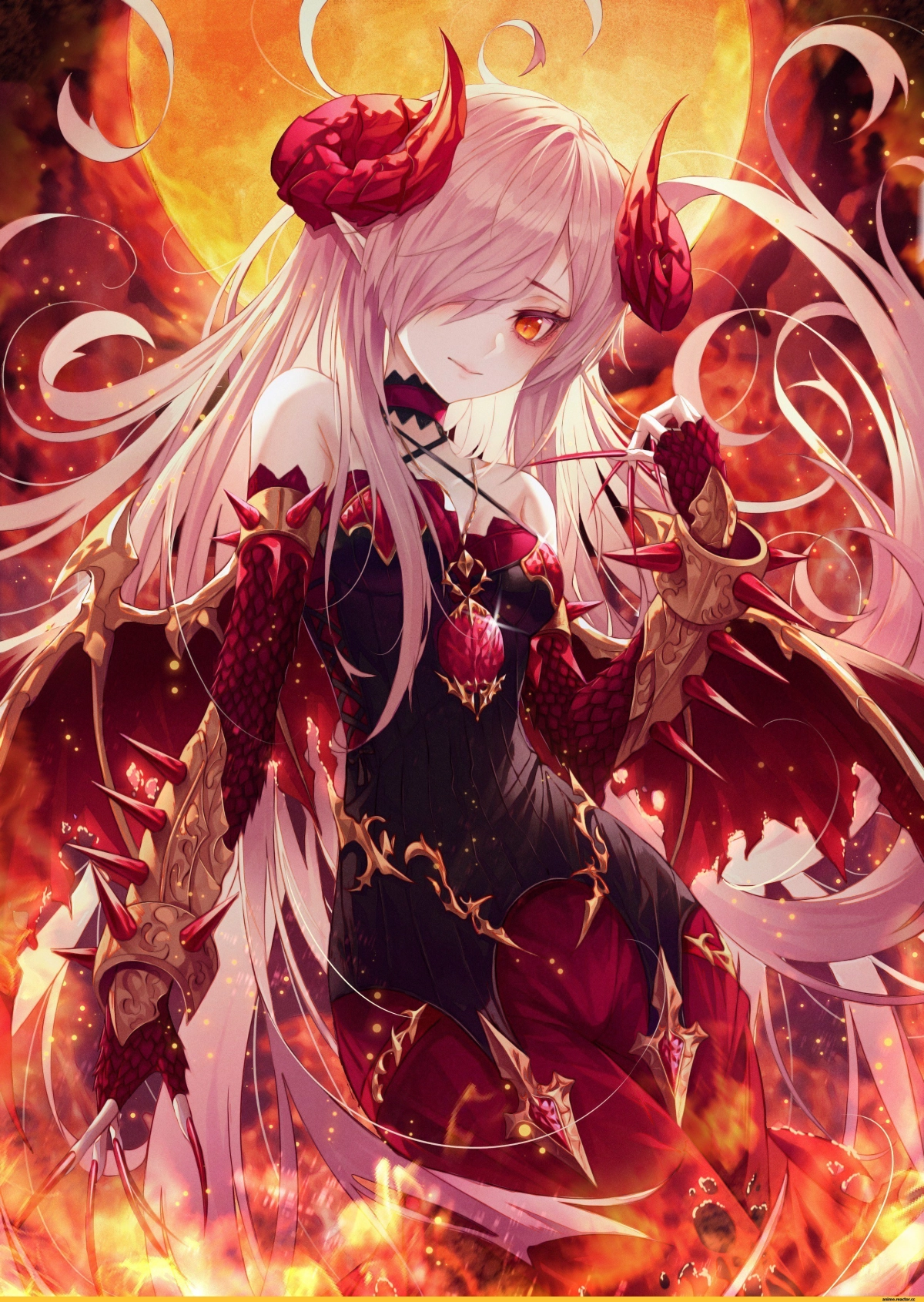Tông trắng đen từ ác quỷ lạnh lùng hình anime nữ ngầu trắng đen