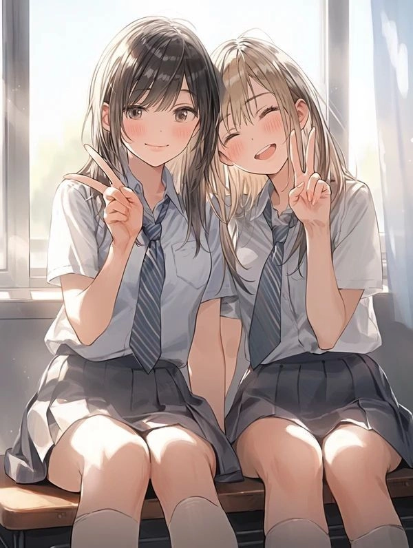 Nổi bật với hình ảnh đôi bạn thân nữ cute anime
