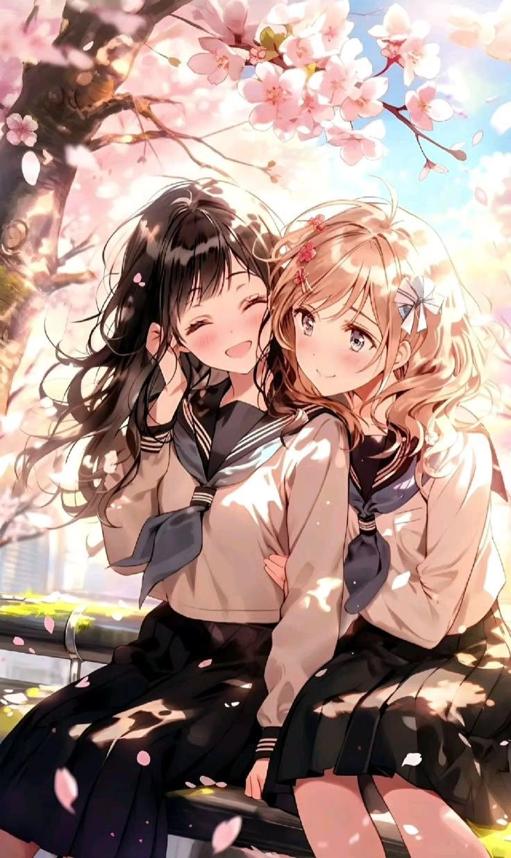 Khám phá style cực đẹp với hình ảnh anime cặp avatar đôi bạn thân nữ cute