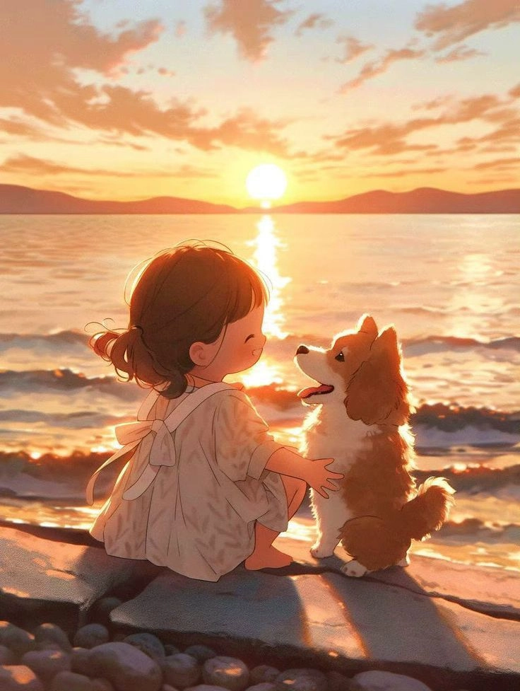 Cực dễ thương cùng hình ảnh chó cute chibi sặc sỡ