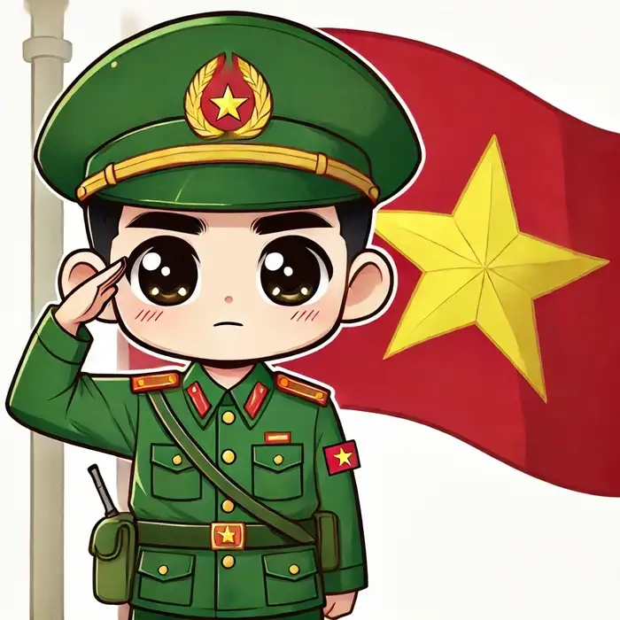Tải về ảnh chú bộ đội cute dễ thương hết nấc