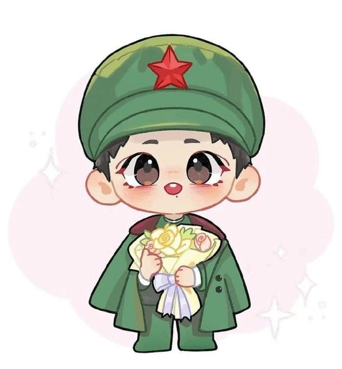 Chibi ảnh chú bộ đội hoạt hình luôn khiến tim tan chảy