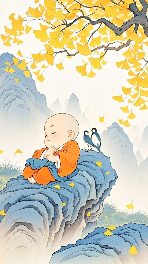 Khám phá hình vẽ chú tiểu dễ thương tạo nên nét thanh thoát