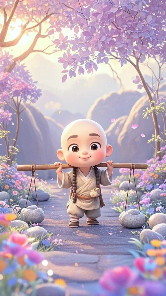 Lướt xem ảnh nền chú tiểu tạo cảm giác an yên trong cuộc sống