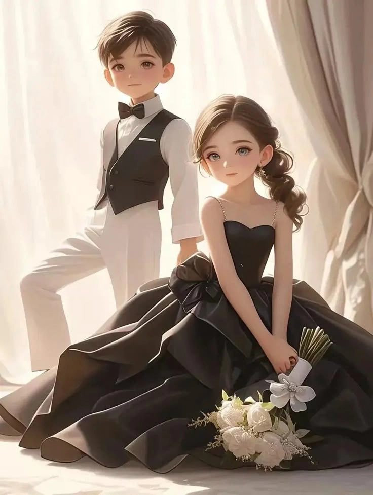 Tải bộ ảnh chibi cô dâu chú rể siêu chất