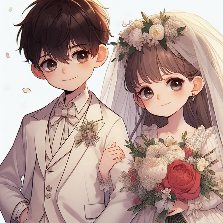 Khám phá ngay hình cô dâu chú rể đẹp chibi độc đáo