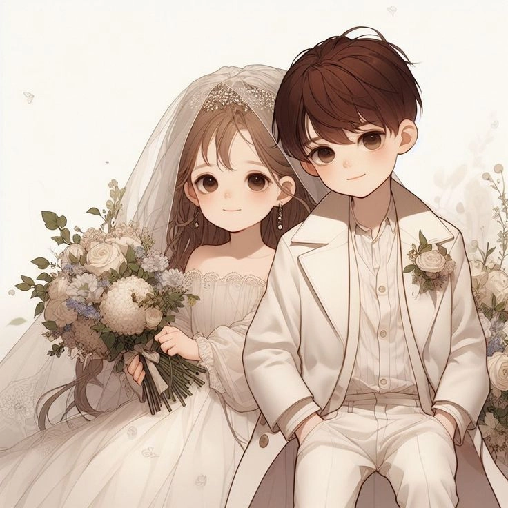 Ngắm nhìn hình chibi cô dâu chú rể phong cách mới