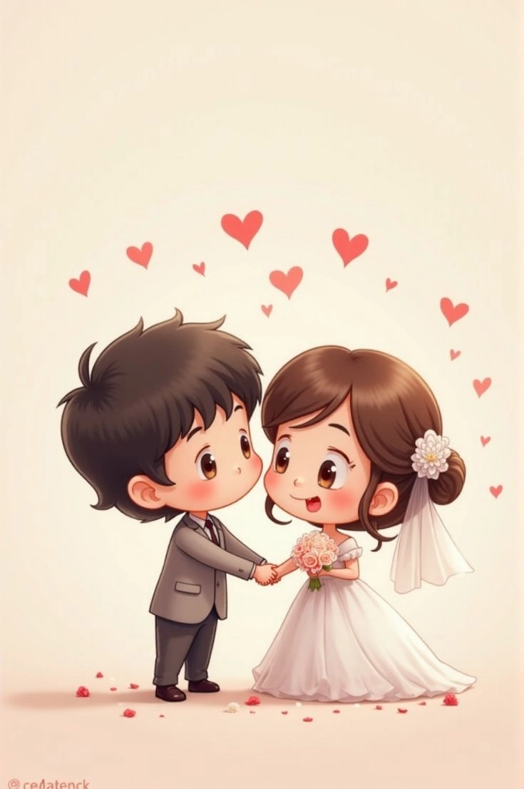 Bộ sưu tập chibi cô dâu chú rể de thuong cực kỳ cuốn hút