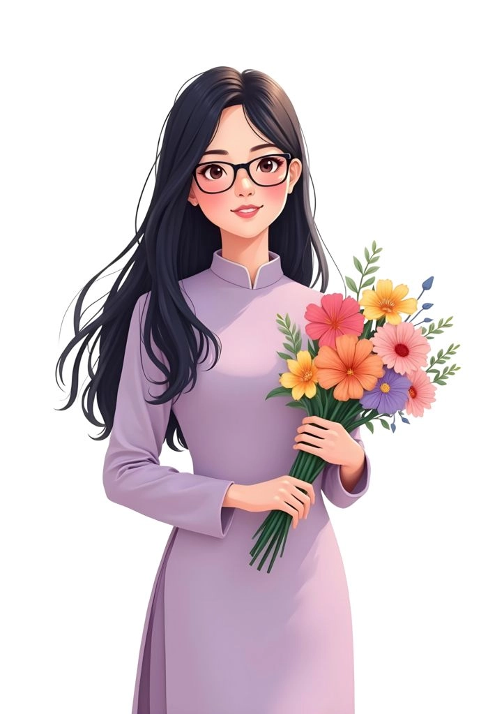 Phong cách dễ thương từ ảnh cô giáo anime