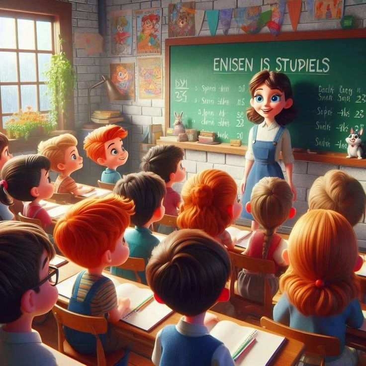 Dễ thương và đáng yêu ảnh cô giáo và học sinh chibi