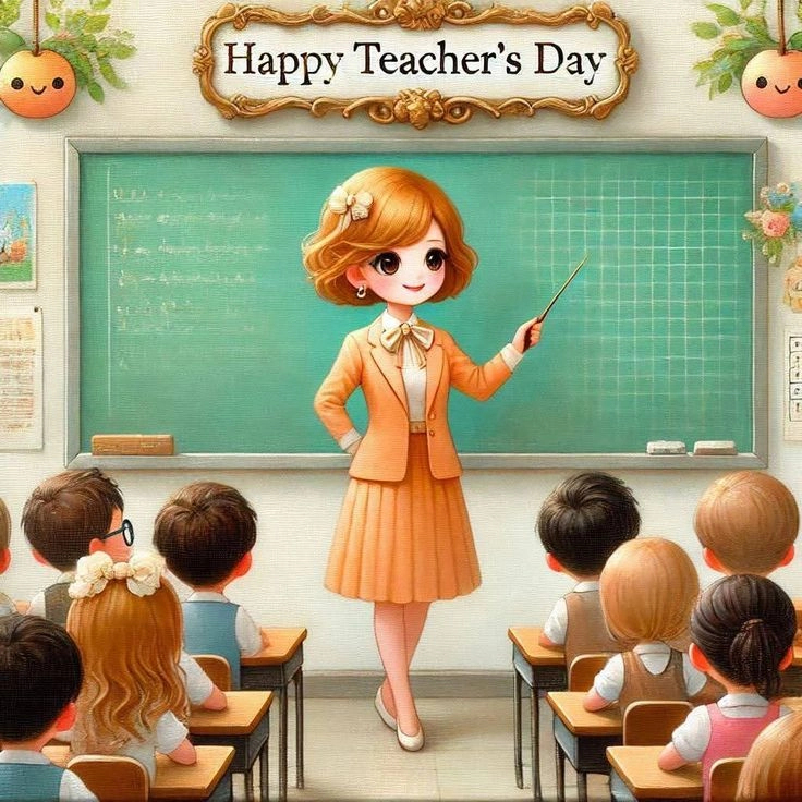 Hoạt hình sinh động về hình ảnh cô giáo giảng bài hoạt hình