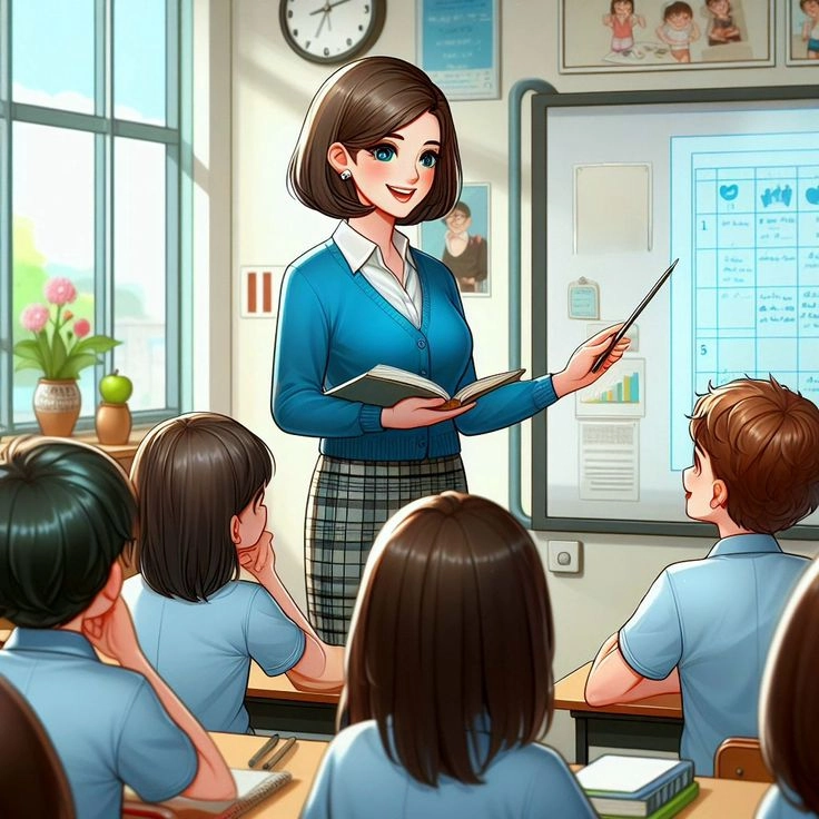 Tập trung và truyền cảm hứng ảnh cô giáo đang giảng bài