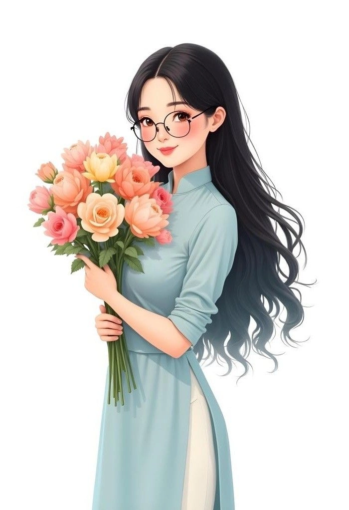 Thanh lịch trong từng chi tiết ảnh cô giáo mặc áo dài