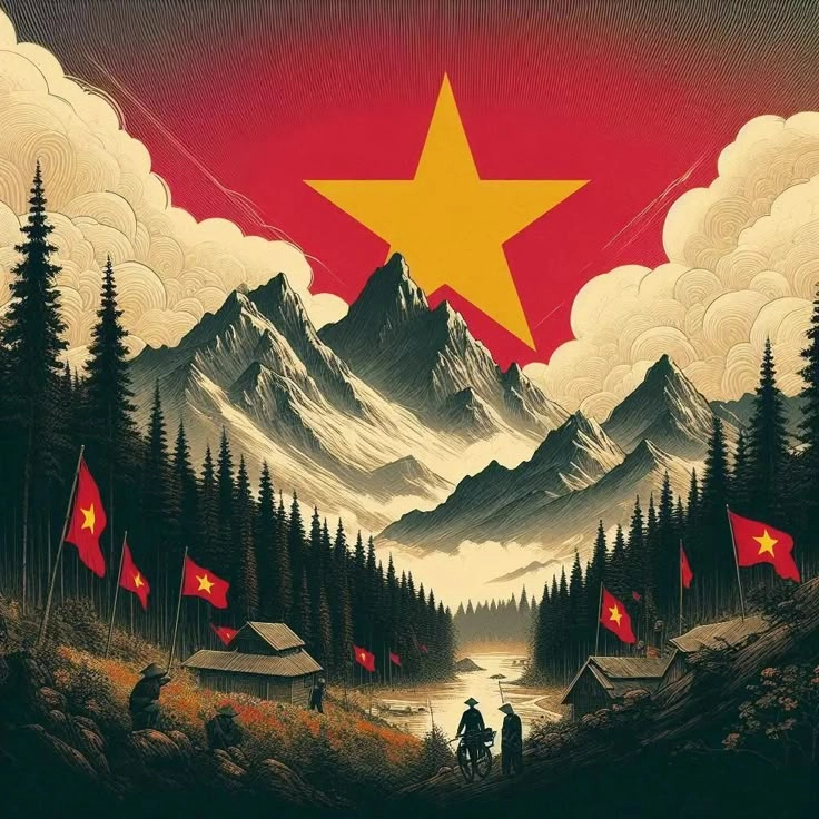 hình ảnh việt nam lá cờ mang trong mình hồn thiêng sông núi