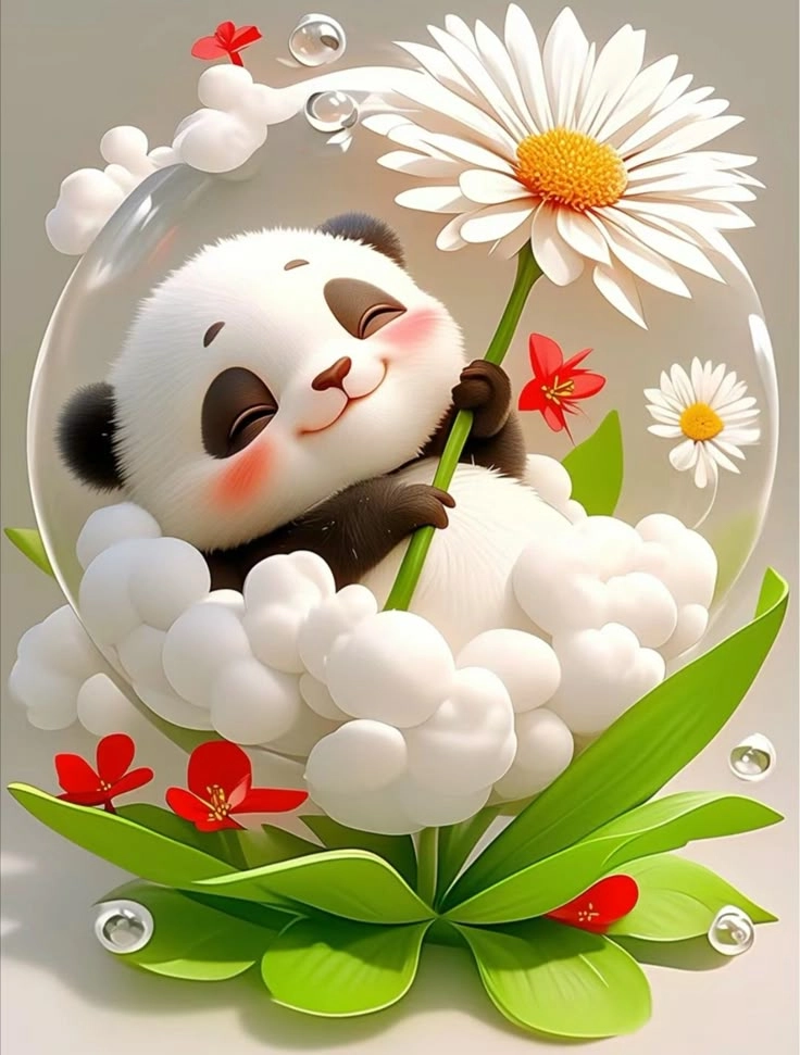 Lưu ngay hình ảnh con gấu trúc cute cực kỳ xinh xắn