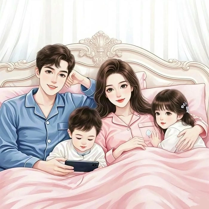 Ghi dấu tuổi thơ bằng hình ảnh gia đình em