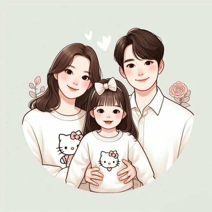 Đơn giản mà ấm áp qua hình ảnh gia đình 3 người