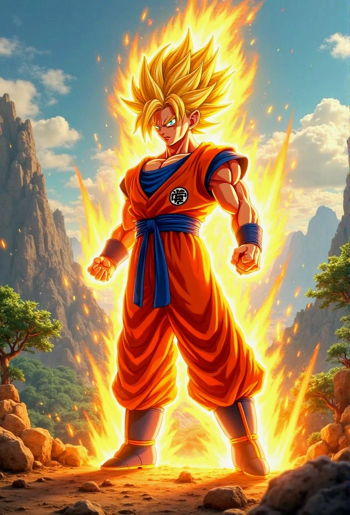 Hình ảnh của goku luôn khiến người xem không thể rời mắt