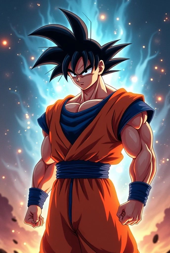 Hình ảnh của songoku thể hiện vẻ đẹp mạnh mẽ và sự kiên cường