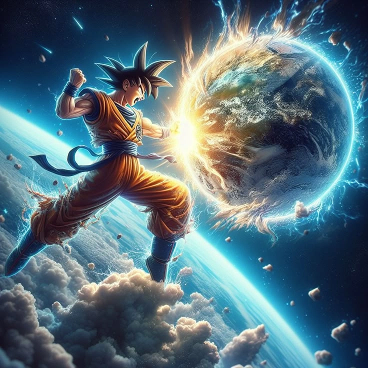 Hình ảnh goku vô cực là biểu tượng của sức mạnh vô biên