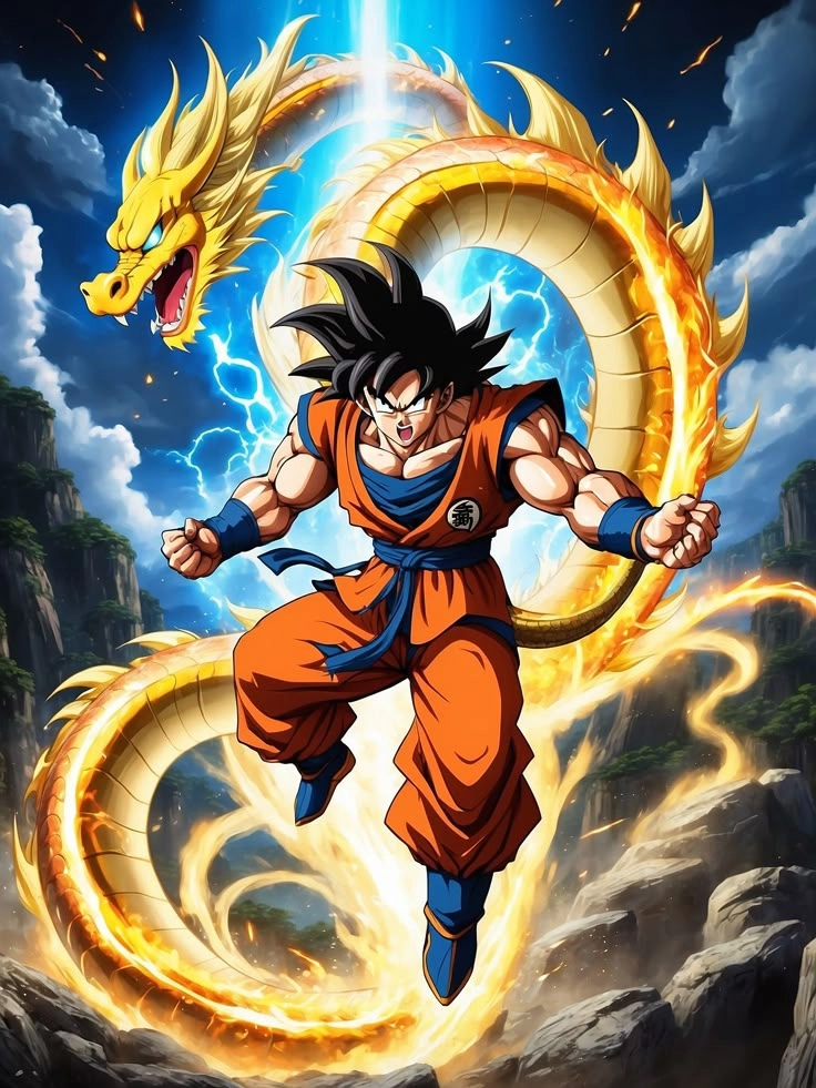 Hình ảnh songoku ngầu tạo ấn tượng mạnh mẽ cho fan anime