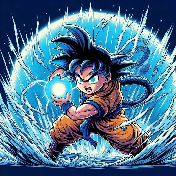 Hình ảnh songoku nhỏ làm cho người xem cảm thấy yêu thích